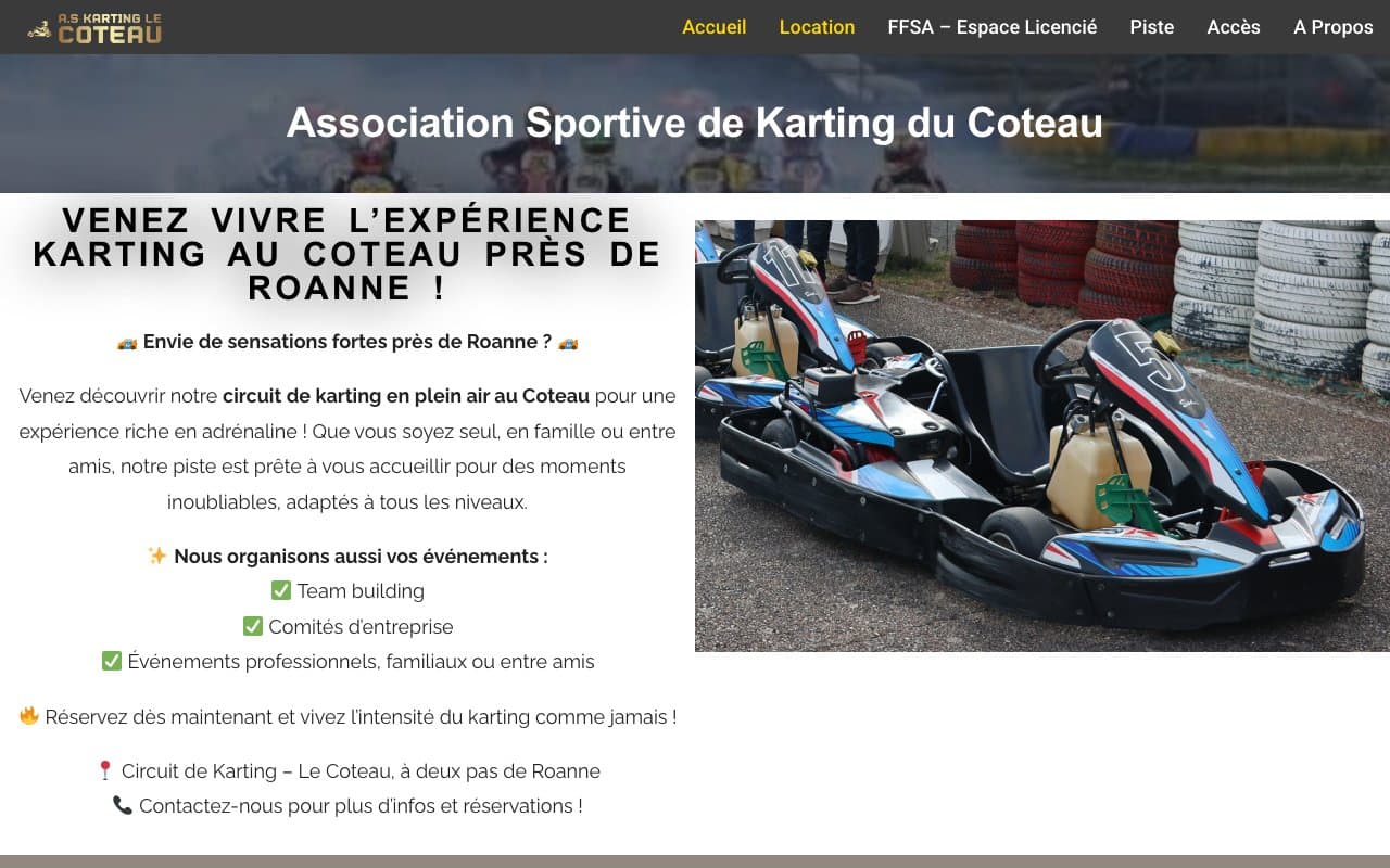 AS KARTING LE COTEAU ASSOCIATION SPORTIVE KARTING