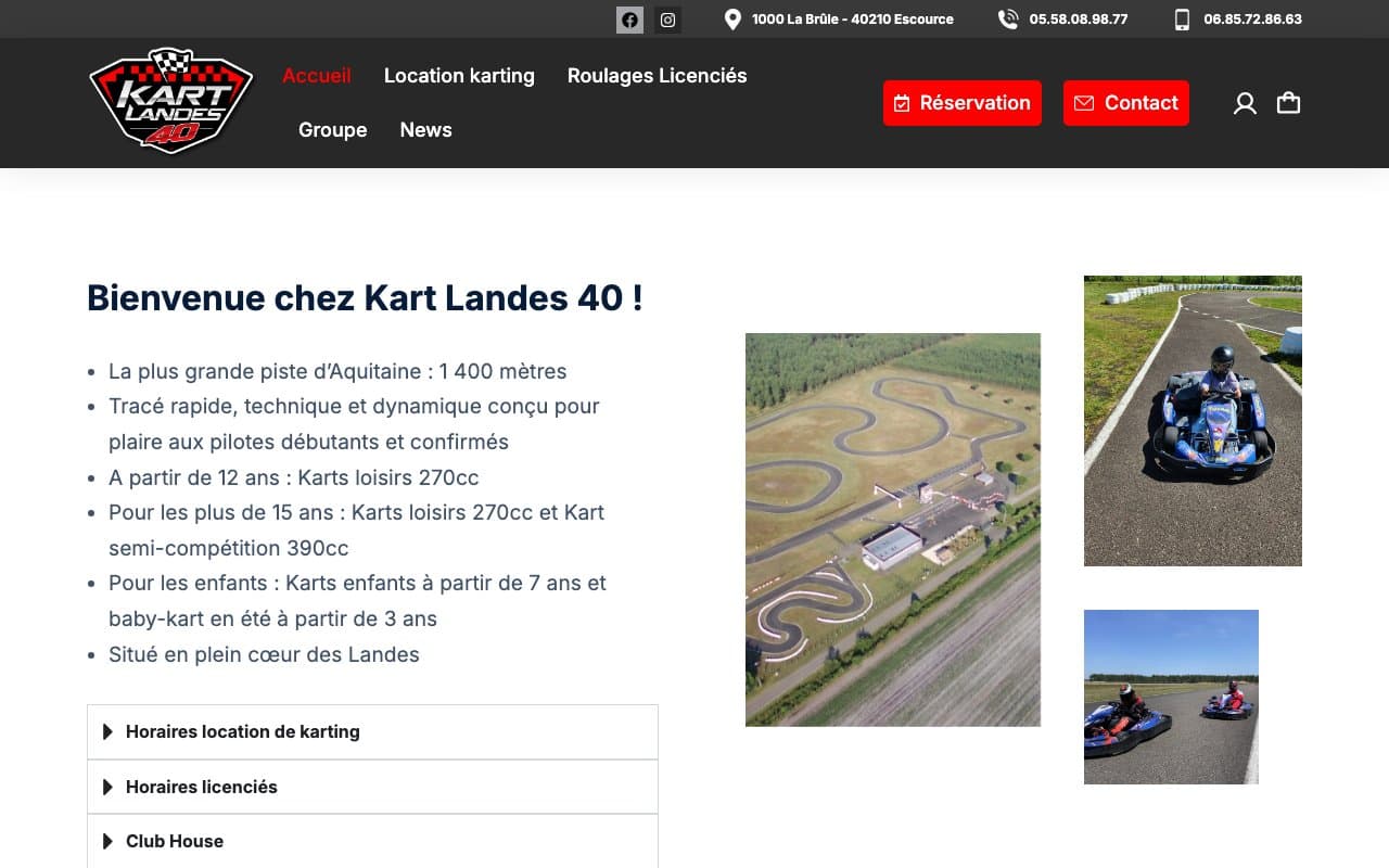 KART LANDES 40 - CIRCUIT DE KARTING ESCOURCE